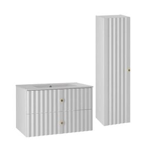 Petits-meubles KOUPELNOVÝ NÁBYTEK 80cm Izae 2er-Set Bílá obraz