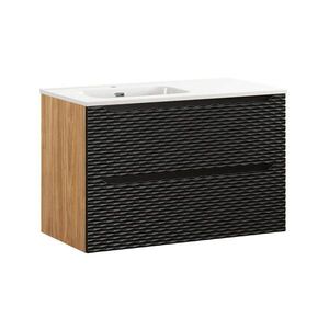 Petits-meubles UMYVADLO 90cm Elora Černá a dřevěná obraz