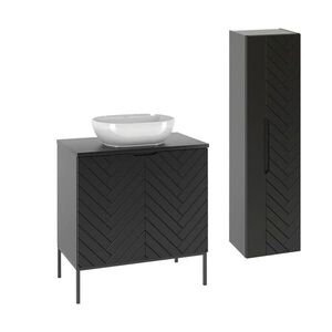 Petits-meubles KOUPELNOVÝ NÁBYTEK 80.6cm Daria 2er-Set Černá obraz