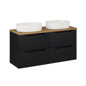 Petits-meubles DVOJUMYVADLO 120.4cm Riva Černá a dřevěná obraz