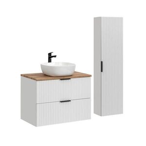 Petits-meubles KOUPELNOVÝ NÁBYTEK 80.6cm Adriel 2er-Set Bílá obraz