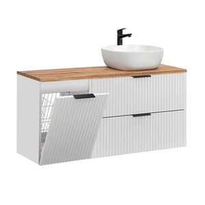Petits-meubles UMYVADLO 120.8cm Adriel Bílá a dřevo obraz