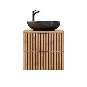 Petits-meubles UMYVADLO 60.6cm Gaia Dubové dřevo a černá barva obraz