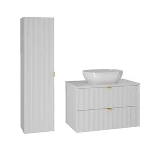 Petits-meubles KOUPELNOVÝ NÁBYTEK 80.6cm Lexa 2er-Set Bílá obraz