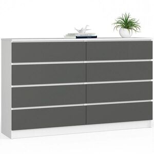RAUMHIRSCH FURNITURE KOMODA bílá, grafitově šedá 99/160/40 obraz