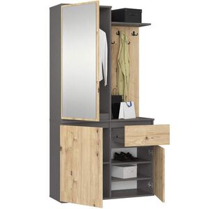 RAUMHIRSCH FURNITURE ŠATNÍK Šedý dub 95/183/35 obraz
