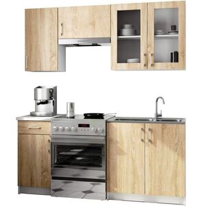 RAUMHIRSCH FURNITURE KUCHYŇSKÝ BLOK Bílá, dub Sonoma 203/180/44, 5 obraz
