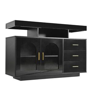 FLIEKS KOMODA LED černá 120cm 16 barev lesk obraz