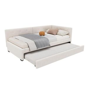 FLIEKS DENNÍ POSTEL 90x200cm Výsuvné lůžko Minimalistická Béžová obraz