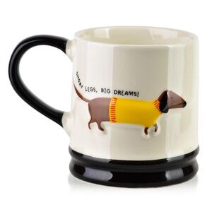Mondex HRNEK Doxie, porcelán, 320 ml, černý obraz