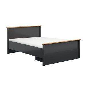 Petits-meubles POSTEL 140/200 Duck Antracitově šedá a dubové dřevo obraz