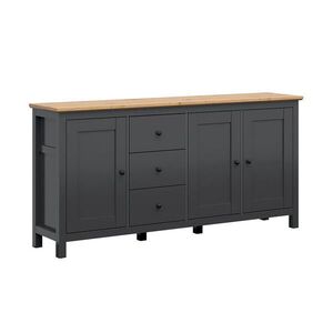Petits-meubles SIDEBOARD Duck Antracitově šedá a dřevo obraz