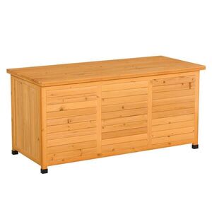 OKWISH ZAHRADNÍ box 127/56/60 cm žlutý z dřeva s voděodolným povrchem a víkem obraz