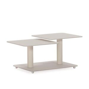 Calicosy OTOČNÝ konferenční stolek s čtvercovými skleněnými deskami, délka 114 cm - KAYA obraz