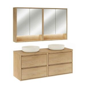 Petits-meubles KOUPELNOVÝ NÁBYTEK 120cm Edmé 2er-Set Dřevo obraz