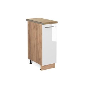 Vicco LÉKÁRNIČKOVÁ SKŘÍŇKA Fame-Line Bílá vysoký lesk 30 cm , PD Dub obraz