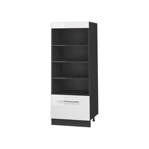 Vicco KUCHYŇSKÝ REGÁL Fame-Line, Bílá vysoký lesk/Antracit, 60 cm obraz