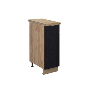 Vicco LÉKÁRNIČKOVÁ SKŘÍŇKA Fame-Line Černý pruhovaný 30 cm , PD Dub obraz