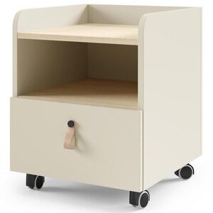Beautysofa NOČNÍ STOLEK Sorella na kolečkách, se zásuvkou, do studentského pokoje, macadamia + dub Mavelie obraz
