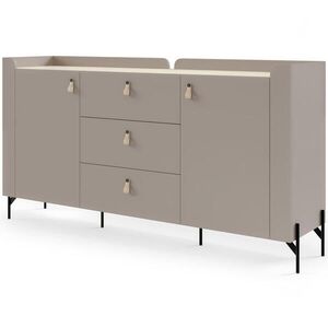 Beautysofa KOMODA Sorella se 2 dveřmi a 3 zásuvkami, 180 cm, do studentského pokoje, porcini + dub Mavelie obraz