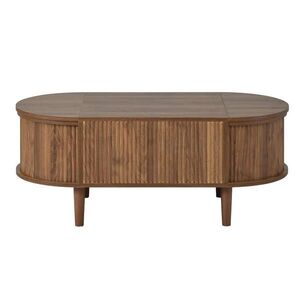 OKWISH KONFERENČNÍ stolek 100/48/53, 5 cm ořechová z MDF s nastavitelnou deskou a úložným prostorem obraz
