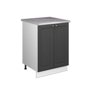 Vicco SKŘÍŇKA POD DŘEZ Fame-Line, Anthrazit-Gold Landhaus/Bílá, 60 cm obraz