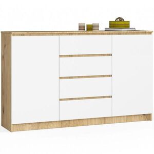 RAUMHIRSCH FURNITURE KOMODA dub Artisan, bílá 99/160/40 obraz