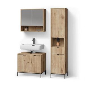 Livinity® KOUPELNOVÝ NÁBYTEK ATERNO, Dub Viking, 3dílná obraz
