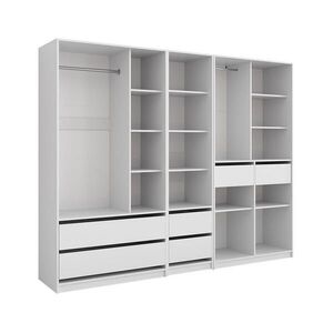 Vicco ŠATNÍ SKŘÍŇ Elmo Bílá 100 x 200 cm Sada 3 kusů obraz