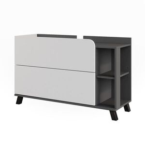Vicco TOALETNÍ STOLEK PRO UMYVADLO Karen Antracitová/bílá 100 x 65 cm se 2 zásuvkami obraz