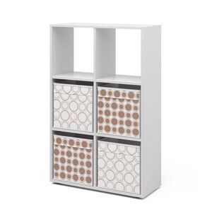 Vicco DĚLICÍ STĚNA Bílá 72 x 107.8 cm se 4 skládacími boxy opt.1 obraz