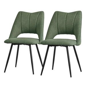 ML-DESIGN JÍDELNÍ ŽIDLE, SADA 2 KS, zelený látkový potah obraz