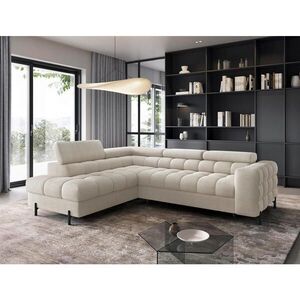 P & B ROHOVÁ SEDAČKA, textil, krémová obraz