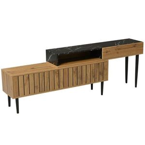 Urban Meuble SIDEBOARD s efektem černého mramoru, 3 zásuvky obraz