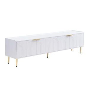 Urban Meuble TV STOLEK 170 cm, bílý a zlatý design obraz