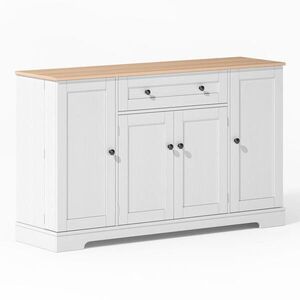 Urban Meuble SIDEBOARD se zásuvkou a dvířky s policemi, přírodní/bílý – spousta úložného prostoru, moderní design obraz