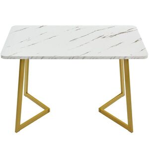 Urban Meuble JÍDELNÍ STŮL zlatý, 117/68/75 cm obraz