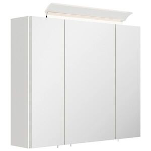 MID.YOU ZRCADLOVÁ SKŘÍŇKA, vysoce lesklá bílá, 75/62/17 cm obraz