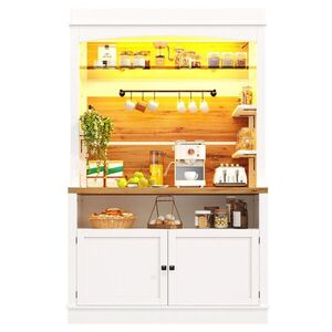 FLIEKS VYSOKÁ KOMODA 184 CM LED SKLO BÍLÁ obraz