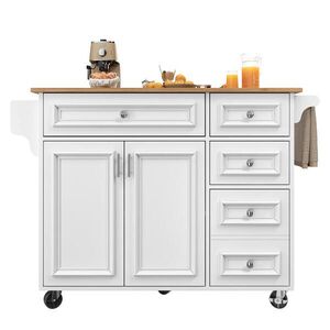 FLIEKS KUCHYŇSKÝ VOZÍK 110x45–75x92cm Úložný Bílý obraz