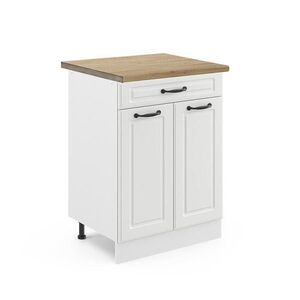Vicco SPODNÍ SKŘÍŇKA KUCHYŇSKÉ LINKY R-Line Bílý venkovský dům 60 cm se zásuvkou, PD Dub obraz