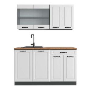 Vicco JEDNOTKOVÁ KUCHYNĚ R-Line Bílý venkovský dům 140 cm , PD Dub obraz