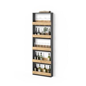 Livinity® STOJAN NA SKLENIČKY NA VÍNO Regusa Zlatý dub power/antracit 60 x 180 cm obraz