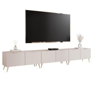 Idohome TV skříňka ANGEL 300 cm na nožkách s osvětlením KAŠMÍROVÁ obraz