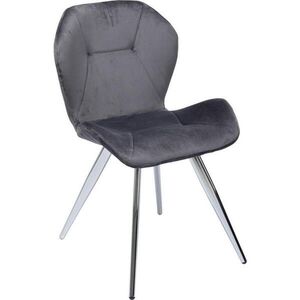 Kare-Design ŽIDLE, šedá, barvy chromu obraz