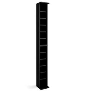 Vicco POLICE NA CD Černá 21 x 183.6 cm Vysoký obraz