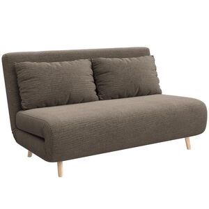 HOMCOM ROZKLÁDACÍ pohovka polyester bukové dřevo kávově hnědá obraz