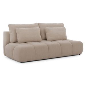 S-Style ROZKLÁDACÍ POHOVKA Belluno z kvalitní tmavě béžové plyšové potahové látky s úložným prostorem a hlubokým prošíváním v designu Bubble. obraz