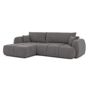 S-Style ROHOVÁ POHOVKA Loretto z přírodní taupe potahové látky s funkcí spaní, úložným prostorem a hlubokým prošíváním v designu Bubble - Otomana vlev obraz