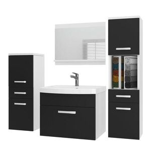 B BELINI GROUP KOUPELNOVÝ NÁBYTEK Koupelnová SADA PRI M5, Černá matná, 120 cm obraz